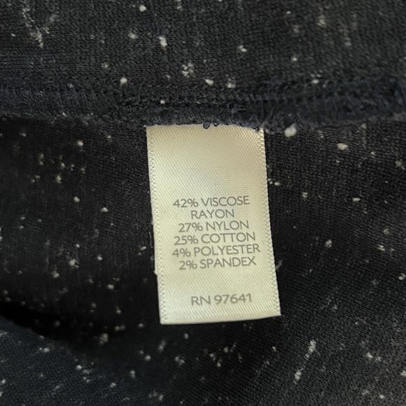 J. Jill Dress Womens Small Navy Blue White Speckled Ponte Knit Basic Minimalist - Picture 8 of 8